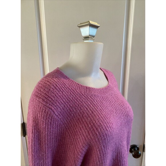 J Crew Pink Size XL Extra Soft Puff Long Sleeve Pullover Sweater Women's - Picture 4 of 12